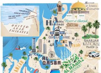 Подробная карта шарджи - шарджа на карте мира, карта шарджи с отелями, достопримечательностями и другие